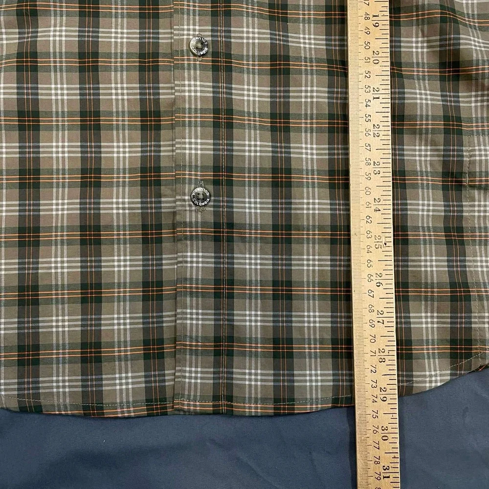 NWT Columbia PHG Plaid Long Sleeve Hunting Shirt Brown Orange Omni-Shade Medium - Picture 5 of 8